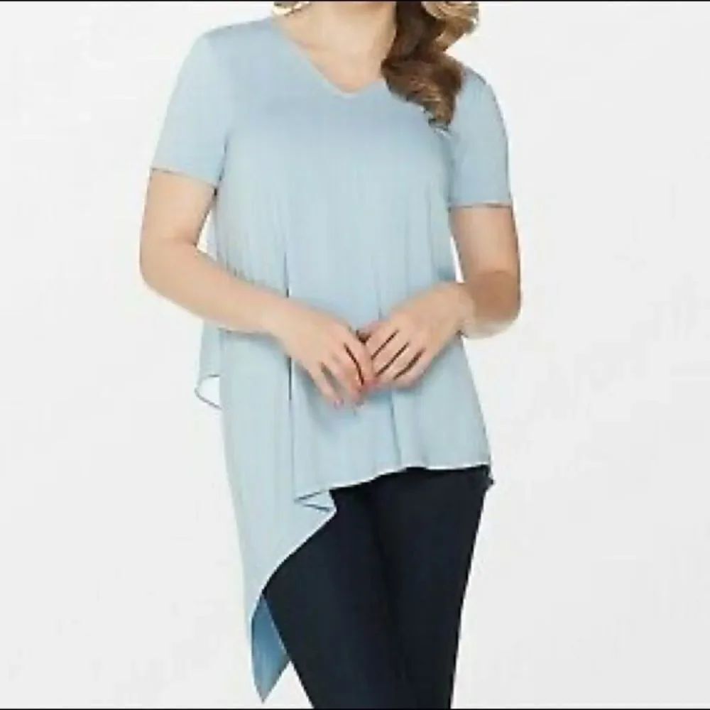 Lisa Rinna Collection Top w/ Chiffon Top